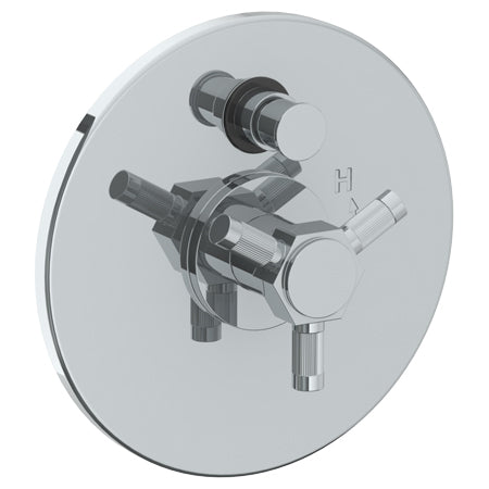 Wall Mounted Pressure Balance Shower Trim With Diverter, 7" Dia.