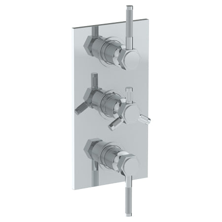 Wall Mounted Thermostatic Shower Trim With 2 Built-In Controls, 6 1/4" X 12"