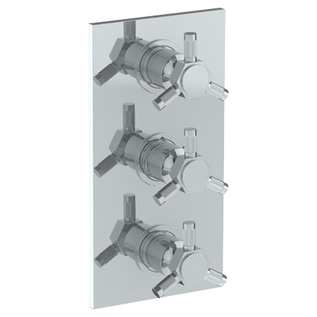 Wall Mounted Thermostatic Shower Trim With 2 Built-In Controls, 6 1/4" X 12"