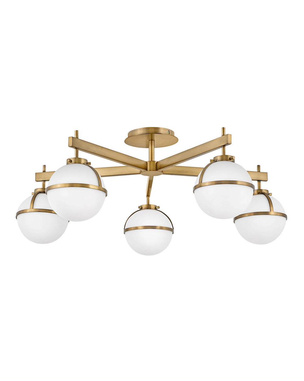 Hinkley - 39674HB - LED Semi-Flush Mount - Hollis - Heritage Brass