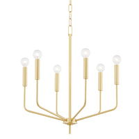 Mitzi - H516806-AGB - Six Light Chandelier - Bailey - Aged Brass