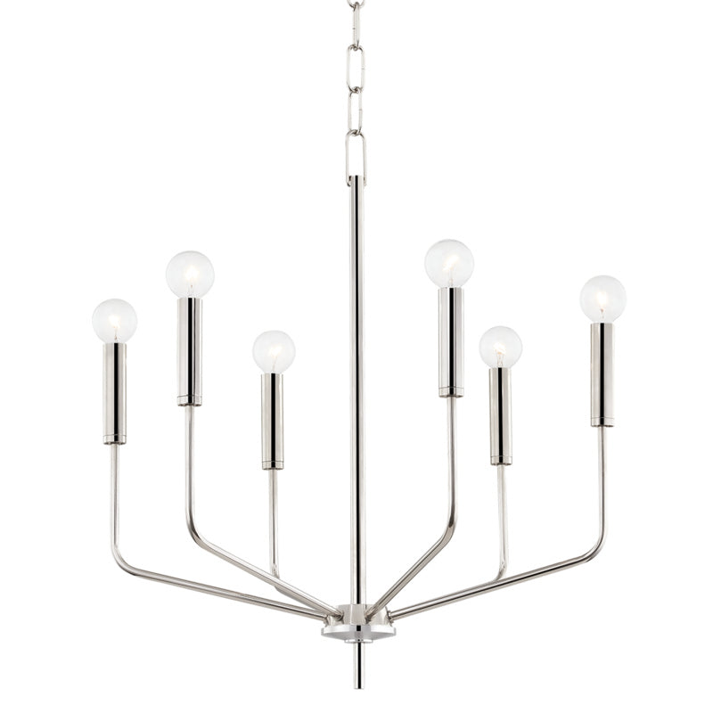 Mitzi - H516806-PN - Six Light Chandelier - Bailey - Polished Nickel