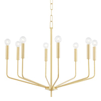 Mitzi - H516808-AGB - Eight Light Chandelier - Bailey - Aged Brass