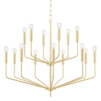 Mitzi - H516815-AGB - 15 Light Chandelier - Bailey - Aged Brass