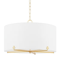 Mitzi - H519805-AGB - Five Light Chandelier - Darlene - Aged Brass