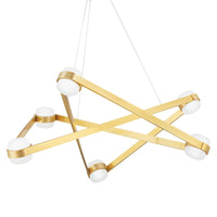 Hudson Valley - 2738-AGB - LED Chandelier - Orbit - Aged Brass