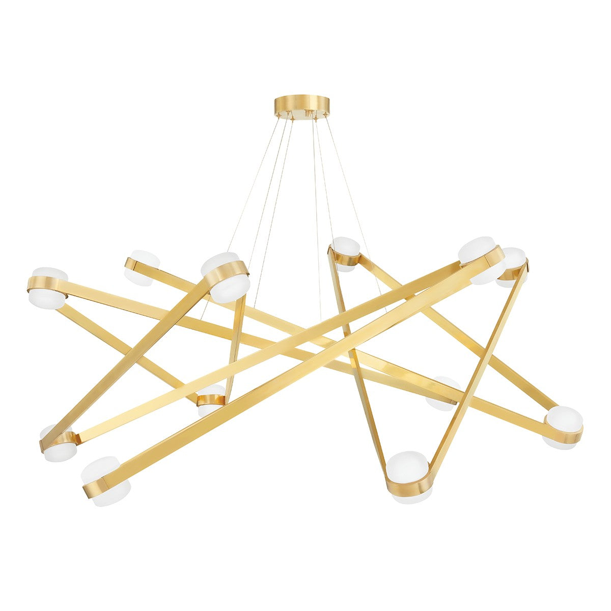 Hudson Valley - 2756-AGB - LED Chandelier - Orbit - Aged Brass