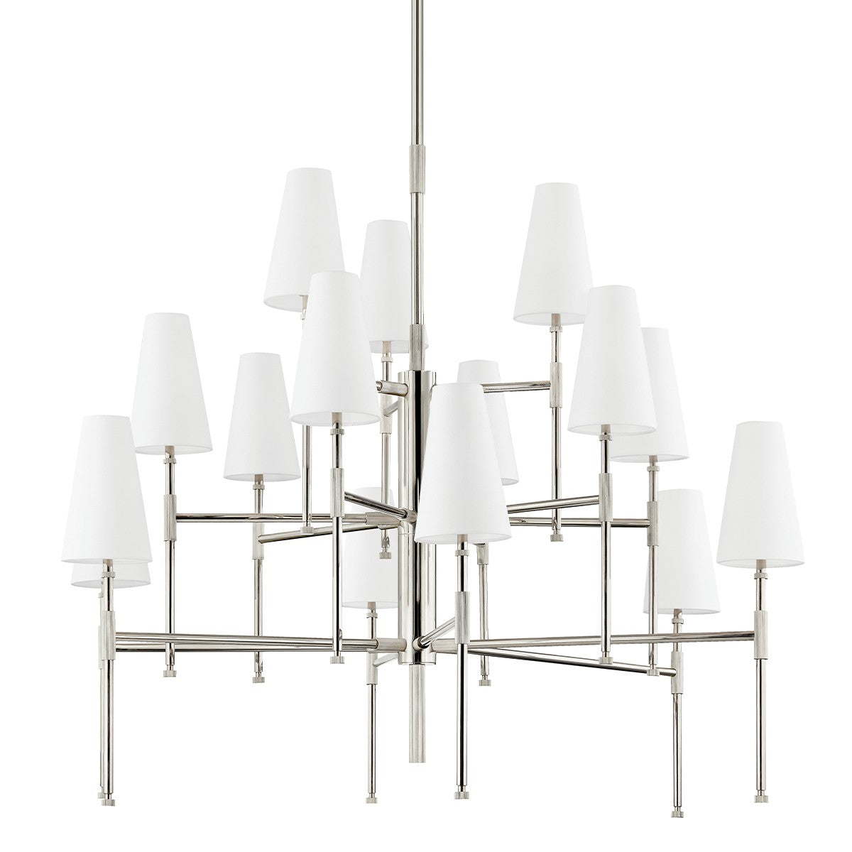 Hudson Valley - 3748-PN - 15 Light Chandelier - Bowery - Polished Nickel