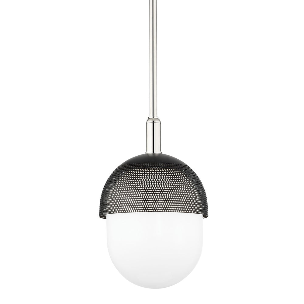 Hudson Valley - 6109-PN/BK - One Light Pendant - Nyack - Polished Nickel/Black