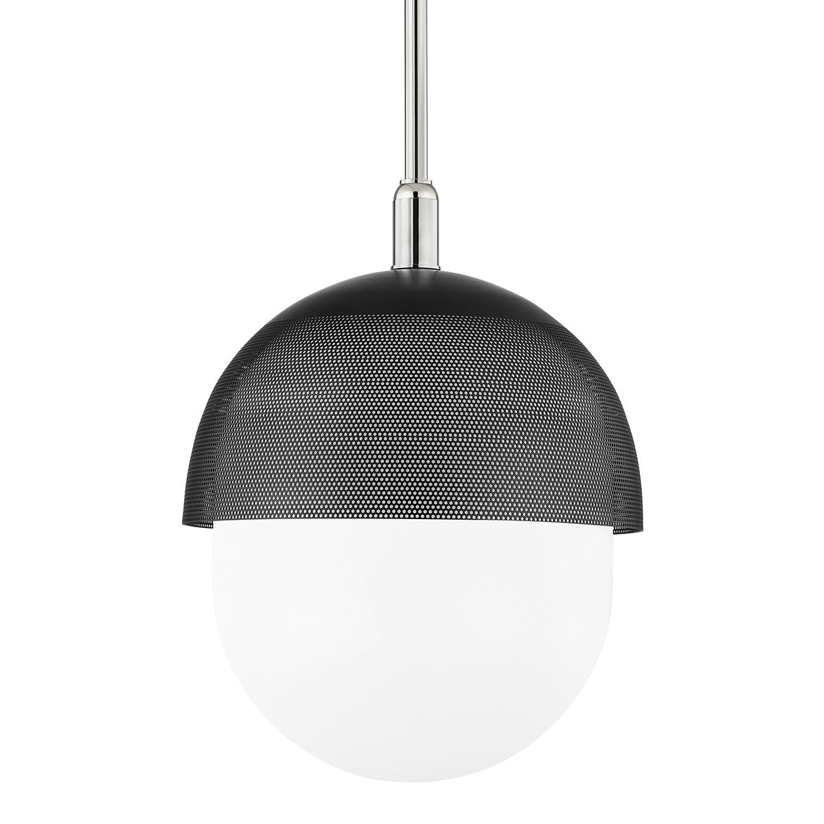 Hudson Valley - 6119-PN/BK - One Light Pendant - Nyack - Polished Nickel/Black