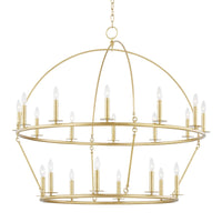 Hudson Valley - 9549-AGB - 20 Light Chandelier - Howell - Aged Brass