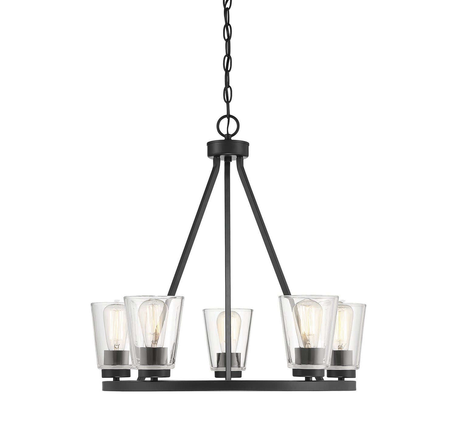 Savoy House - 1-1021-5-89 - Five Light Chandelier - Calhoun - Matte Black