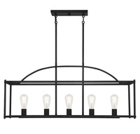 Savoy House - 1-190-5-89 - Five Light Linear Chandelier - Palladian - Matte Black