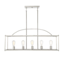 Savoy House - 1-190-5-SN - Five Light Linear Chandelier - Palladian - Satin Nickel