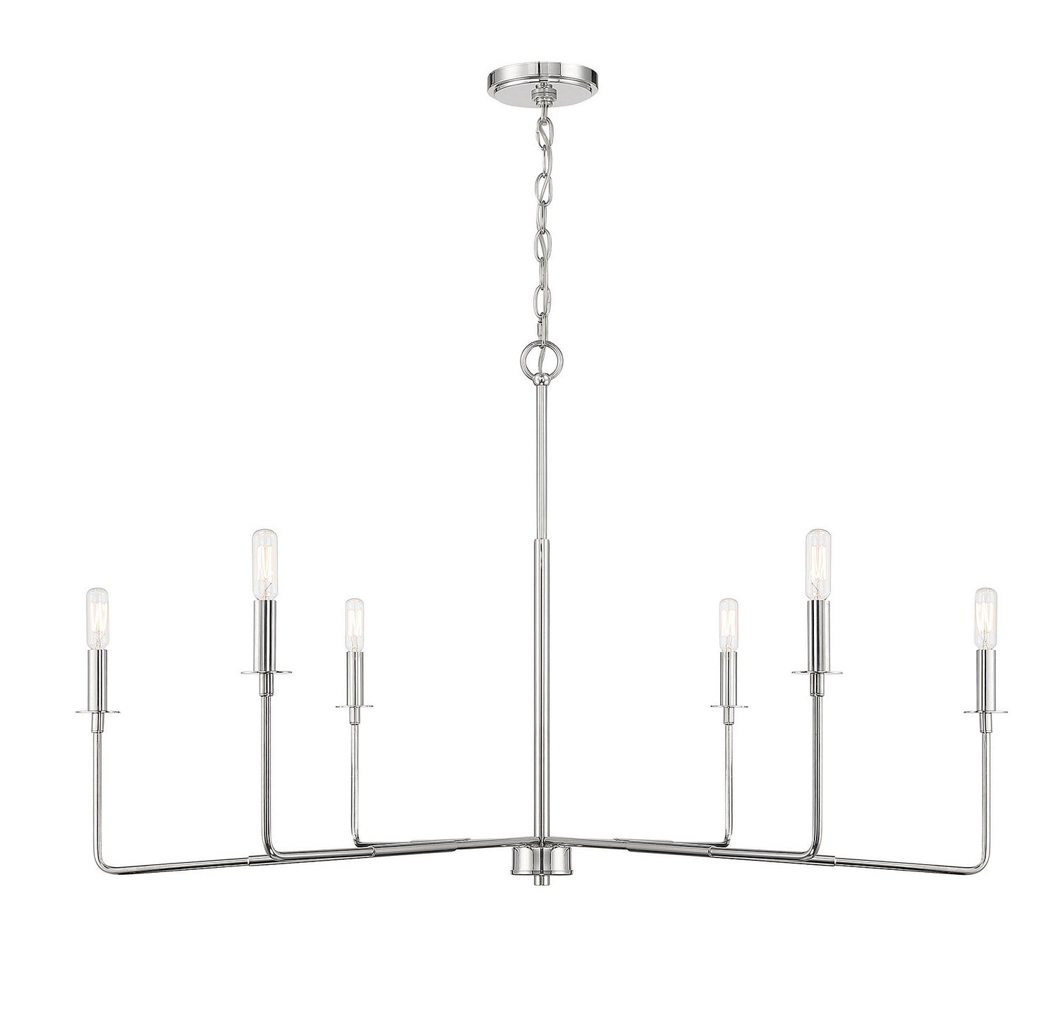 Savoy House - 1-2221-6-109 - Six Light Chandelier - Salerno - Polished Nickel