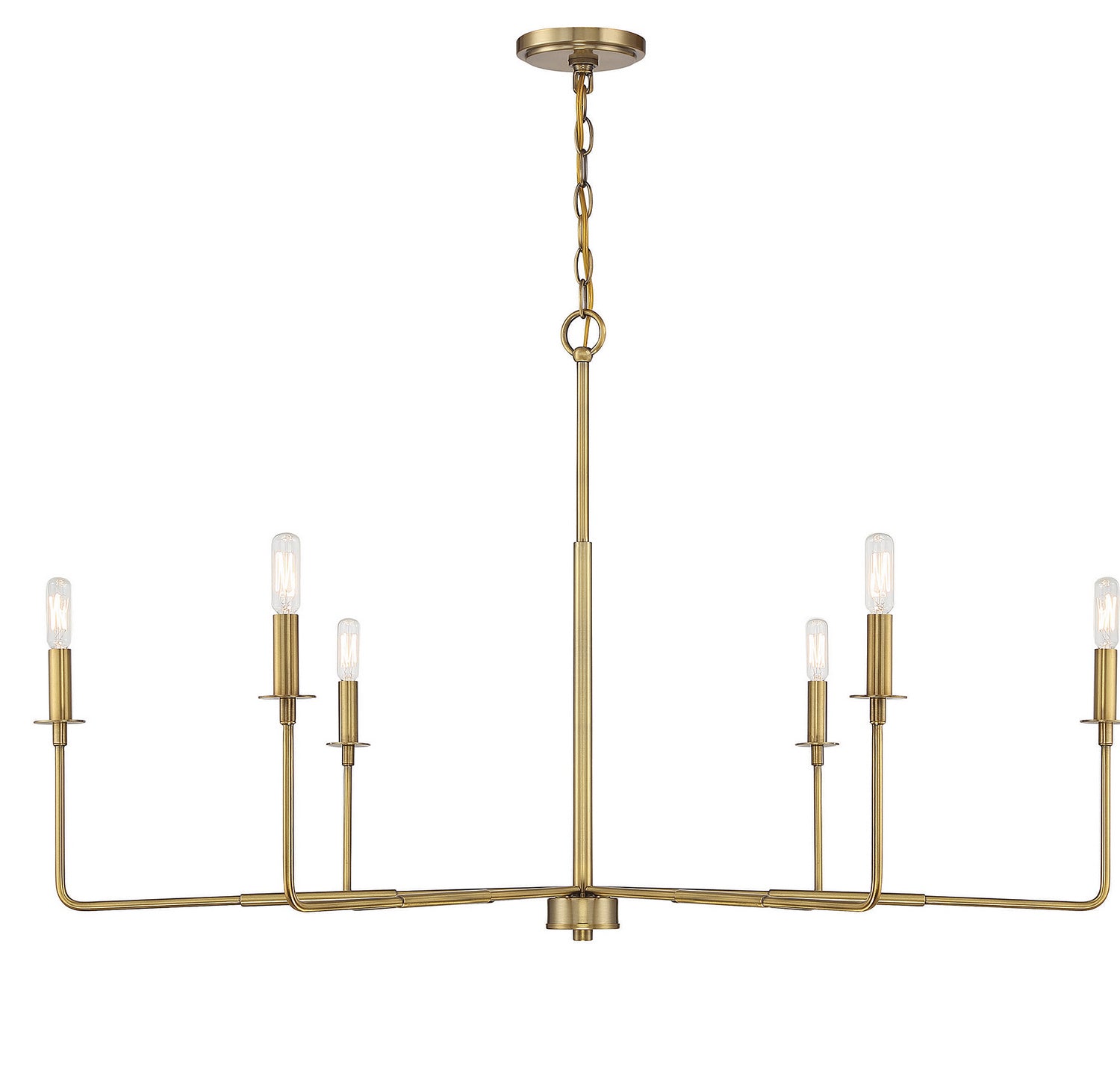 Savoy House - 1-2221-6-322 - Six Light Chandelier - Salerno - Warm Brass