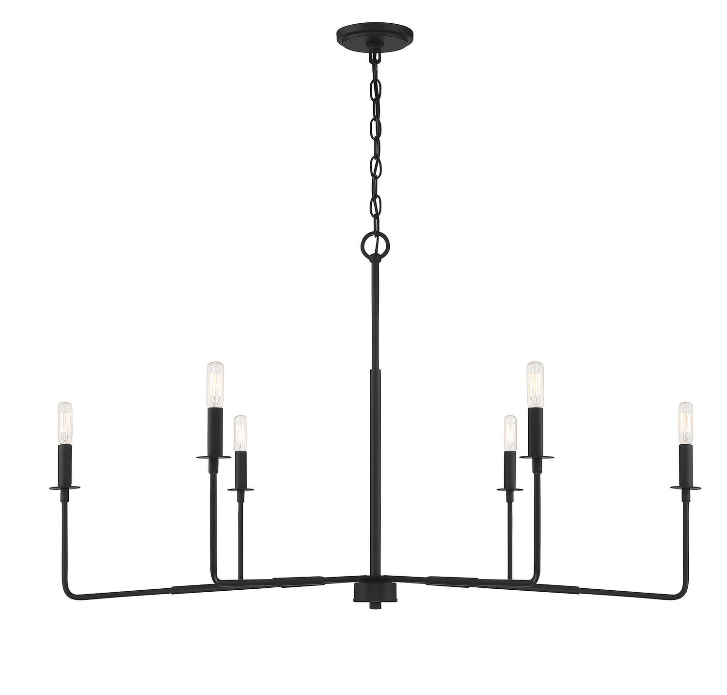 Savoy House - 1-2221-6-89 - Six Light Chandelier - Salerno - Matte Black