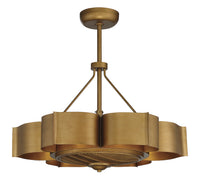 Savoy House - 39-FD-125-54 - Six Light Fan D'lier - Stockholm - Gold Patina