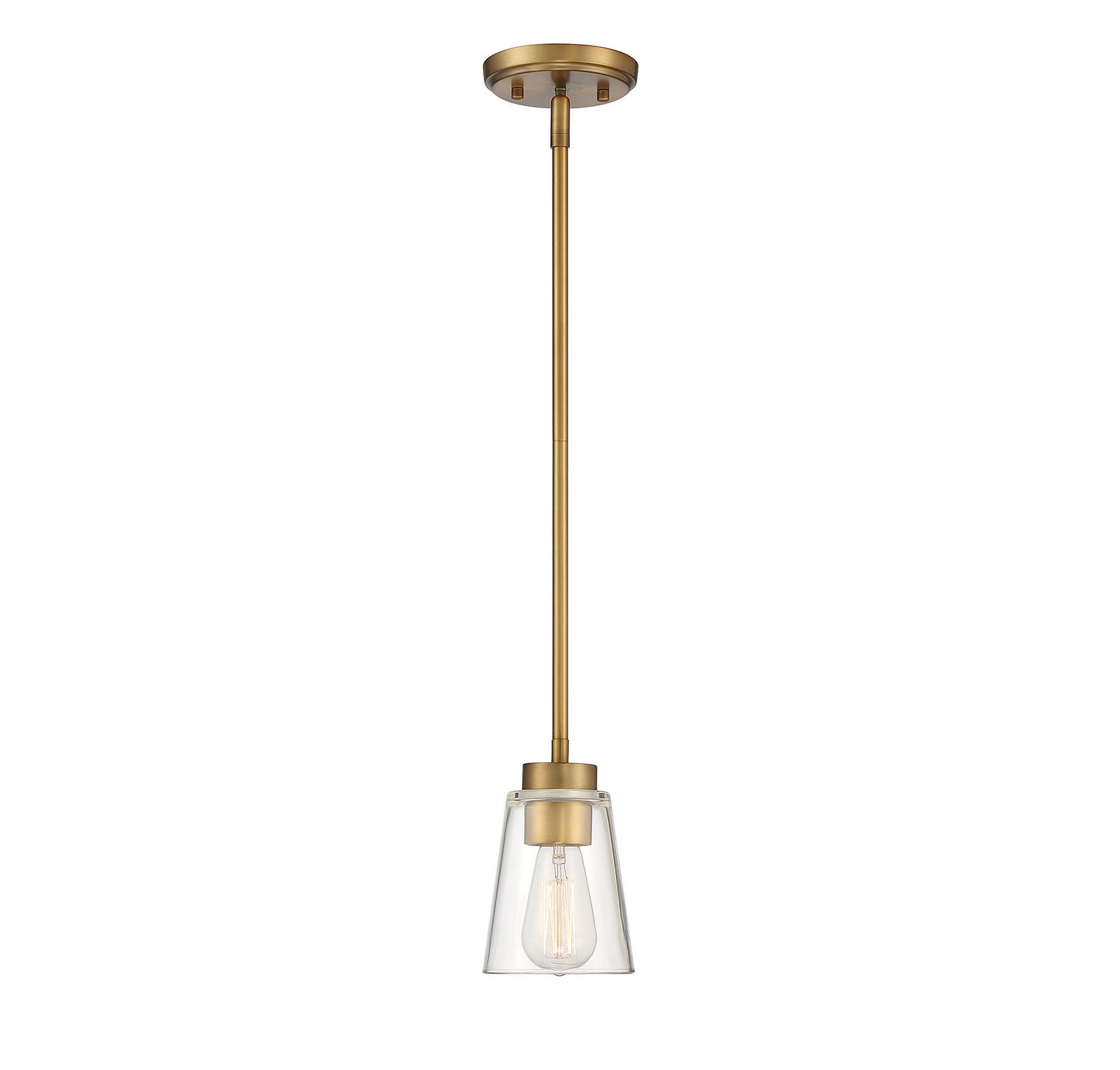 Savoy House - 7-1026-1-322 - One Light Mini-Pendant - Calhoun - Warm Brass