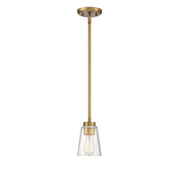 Savoy House - 7-1026-1-322 - One Light Mini-Pendant - Calhoun - Warm Brass