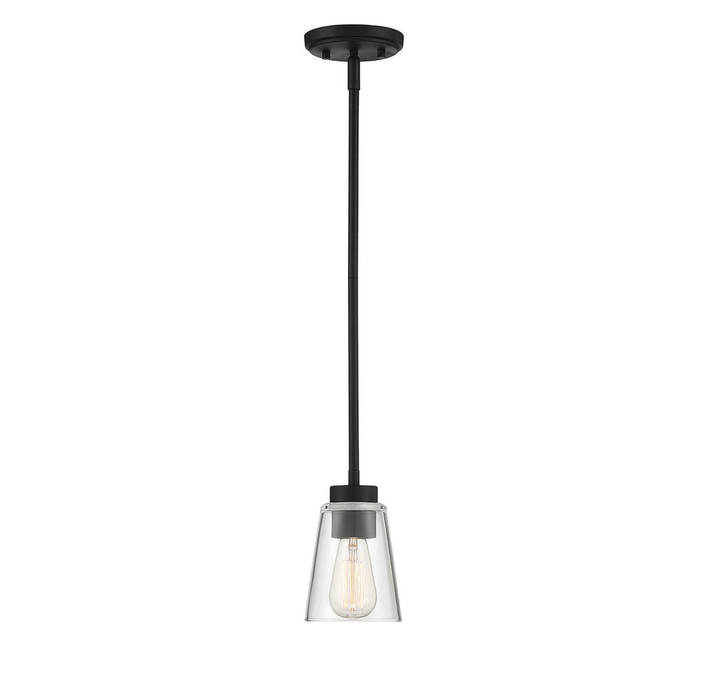 Savoy House - 7-1026-1-89 - One Light Mini-Pendant - Calhoun - Matte Black