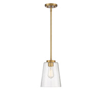 Savoy House - 7-1027-1-322 - One Light Mini-Pendant - Calhoun - Warm Brass