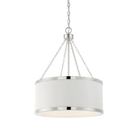 Savoy House - 7-188-6-172 - Six Light Pendant - Delphi - White with Polished Nickel Acccents