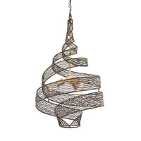 Varaluz - 240P03MBFG - Three Light Pendant - Flow - Matte Black/French Gold