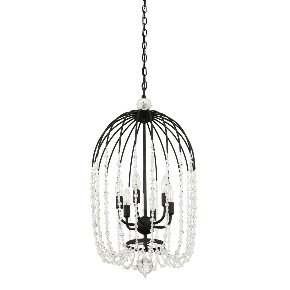 Varaluz - 343F06MB - Six Light Pendant - Voliere - Matte Black