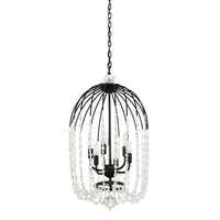 Varaluz - 343F06MB - Six Light Pendant - Voliere - Matte Black