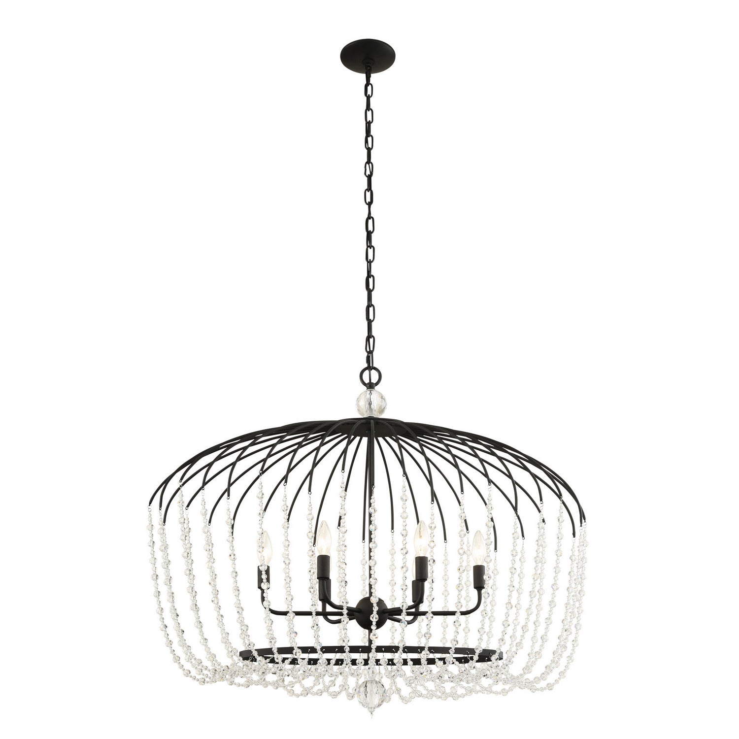 Varaluz - 343N06MB - Six Light Pendant - Voliere - Matte Black