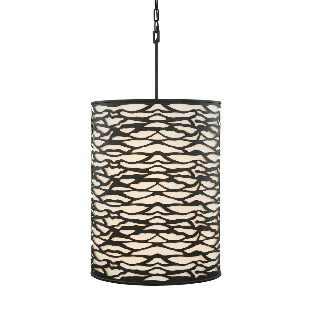 Varaluz - 348F06CB - Six Light Pendant - Kato - Carbon Black