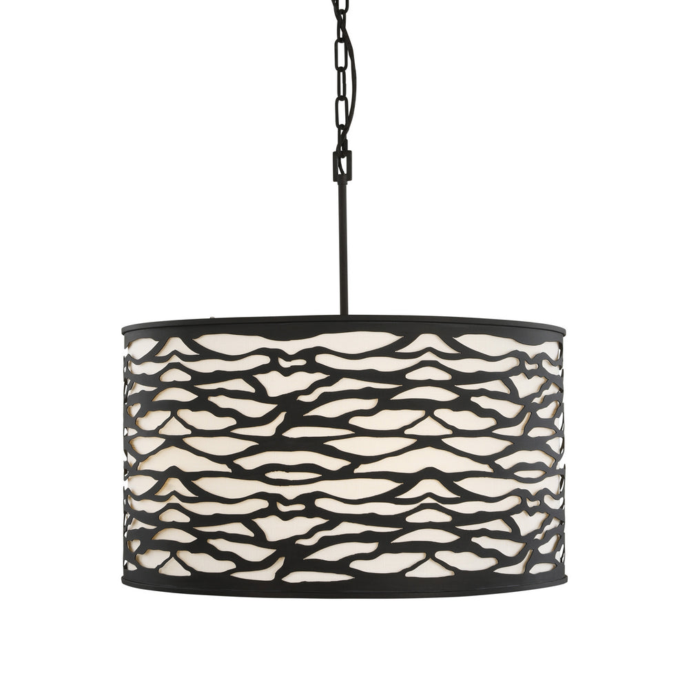 Varaluz - 348P05CB - Five Light Pendant - Kato - Carbon Black