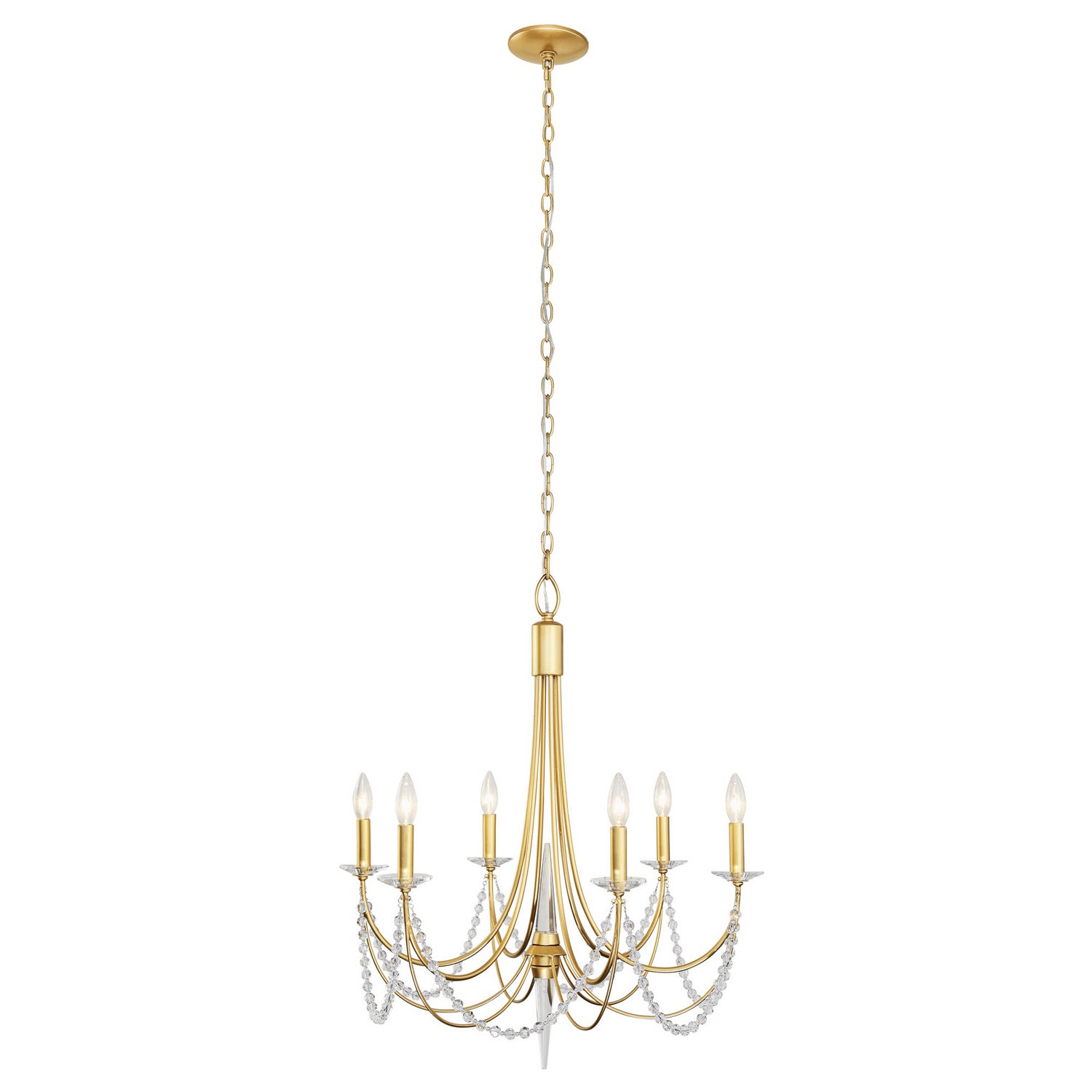 Varaluz - 350C06FG - Six Light Chandelier - Brentwood - French Gold