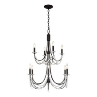 Varaluz - 350C10CB - Ten Light Chandelier - Brentwood - Carbon Black