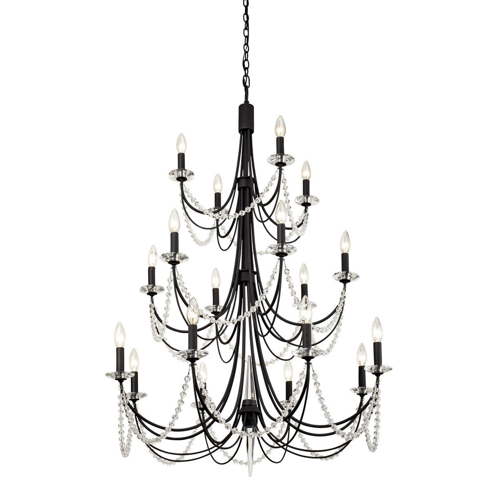 Varaluz - 350C18CB - 18 Light Chandelier - Brentwood - Carbon Black