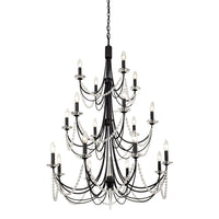 Varaluz - 350C18CB - 18 Light Chandelier - Brentwood - Carbon Black