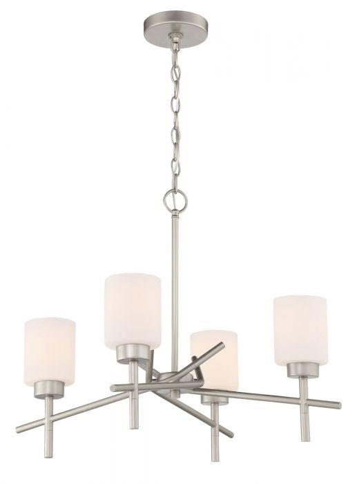 Craftmade - 54624-SN - Cadence Four Light Chandelier in Satin Nickel Finish - Cadence