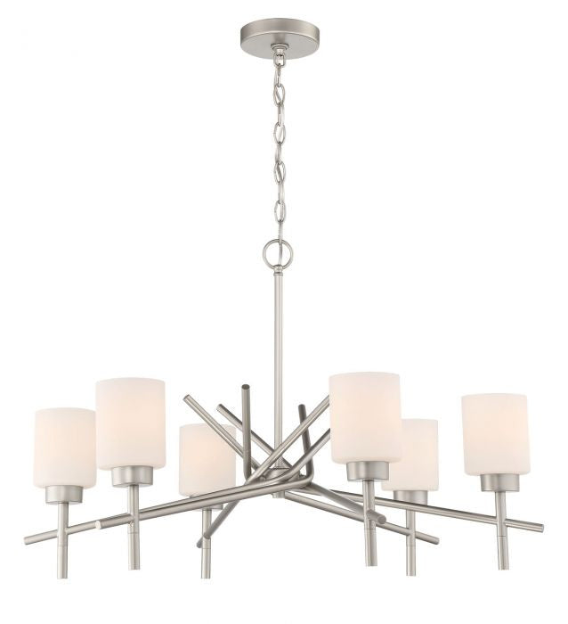 Craftmade - 54626-SN - Cadence Six Light Chandelier in Satin Nickel Finish - Cadence