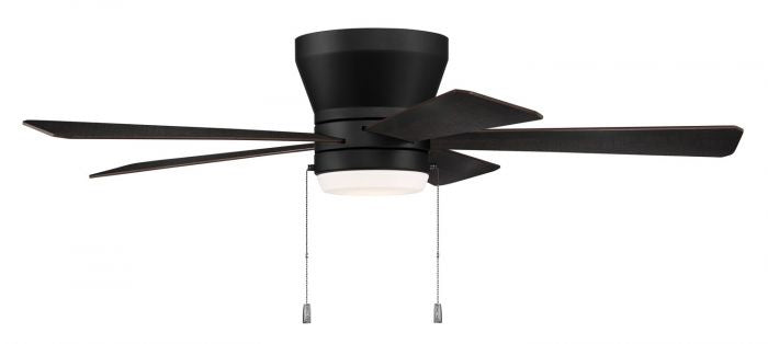 Craftmade - MER52FB5 - Merit 52"Ceiling Fan in Flat Black w/Flat Black-Greywood Blades Finish - Merit