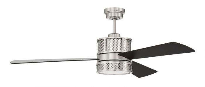 Craftmade - MRN52BNK3 - Morrison 52"Ceiling Fan in Brushed Polished Nickel w/Brushed Nickel-Flat Black Blades Finish - Morrison