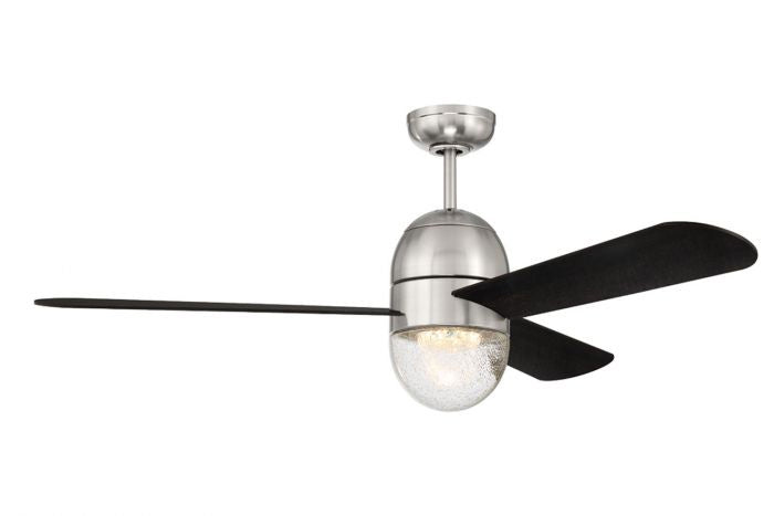 Craftmade - PIL52BNK3 - Pill 52"Ceiling Fan in Brushed Polished Nickel w/Flat Black Blades Finish - Pill