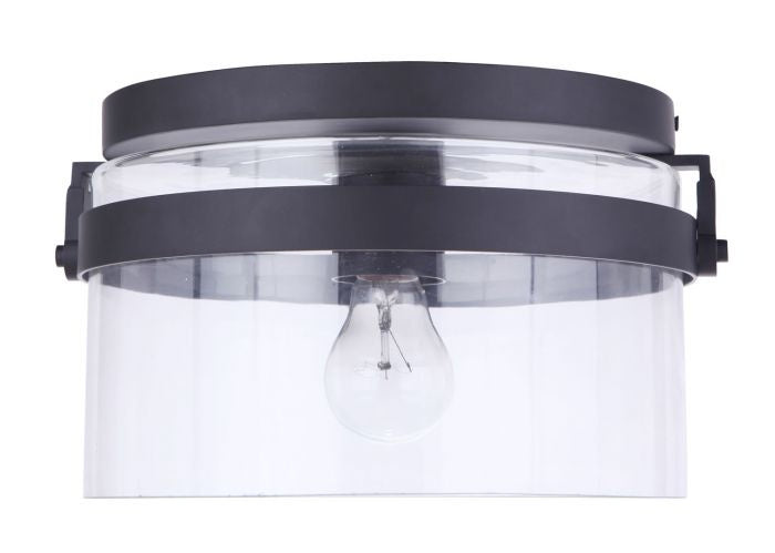 Craftmade - ZA3337-MN - Franklin One Light Outdoor Flush Mount in Midnight Finish - Franklin