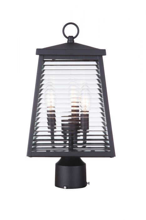 Craftmade - ZA4115-MN - Armstrong Three Light Outdoor Post Mount in Midnight Finish - Armstrong