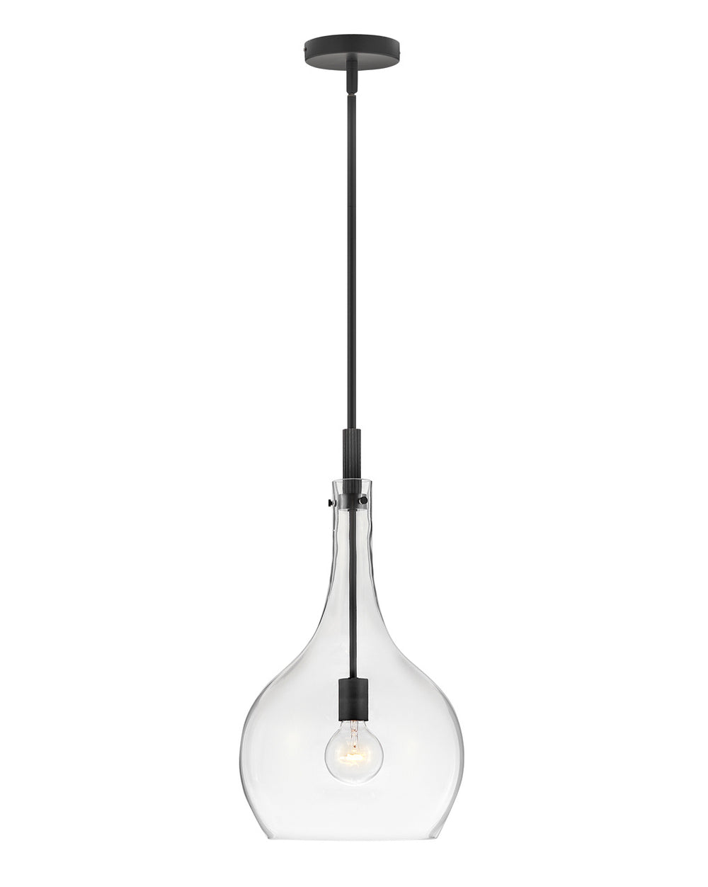 Hinkley - 4457BK-CL - LED Pendant - Ziggy - Black