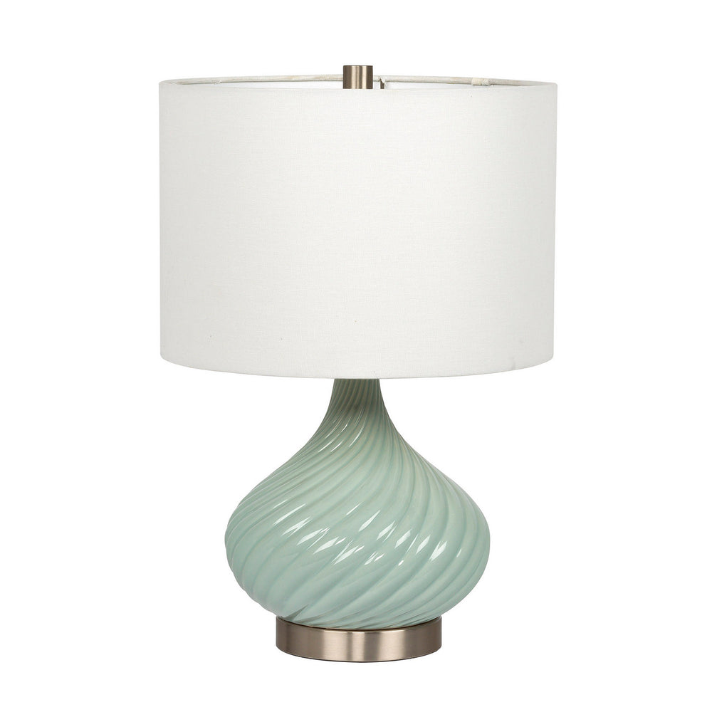 Craftmade - 86214 - Table Lamp One Light Table Lamp in Chalk Blue Brushed Polished Nickel Finish - Table Lamp