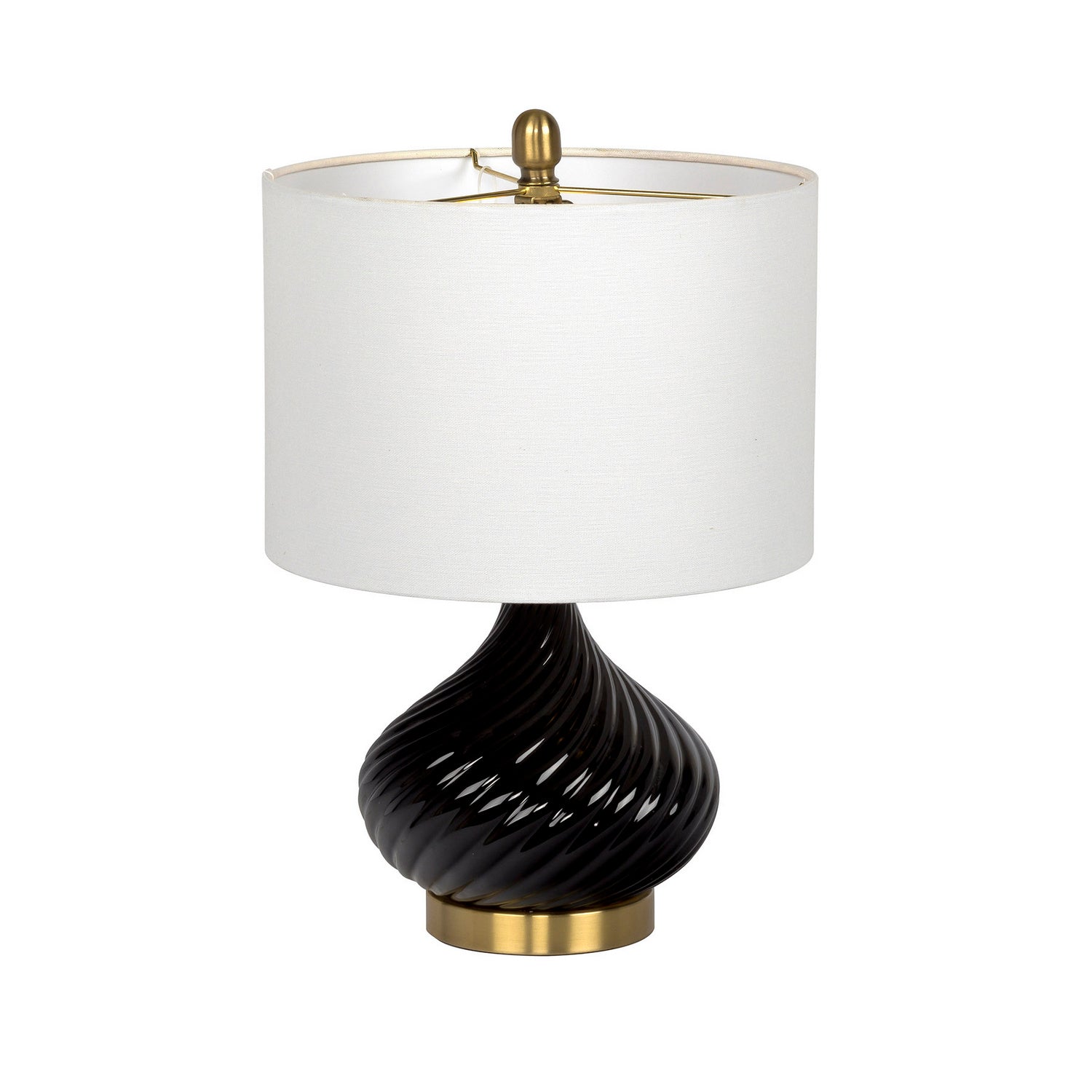 Craftmade - 86216 - Table Lamp One Light Table Lamp in Gloss Black Antique Brass Finish - Table Lamp