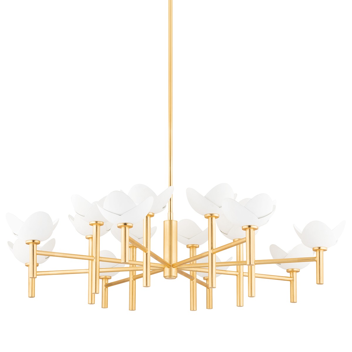 Hudson Valley - 3051-GL/WP - 16 Light Chandelier - Dawson - Gold Leaf/White Plaster