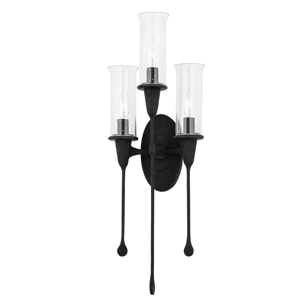 Hudson Valley - 4103-BI - Three Light Wall Sconce - Chisel - Black Iron