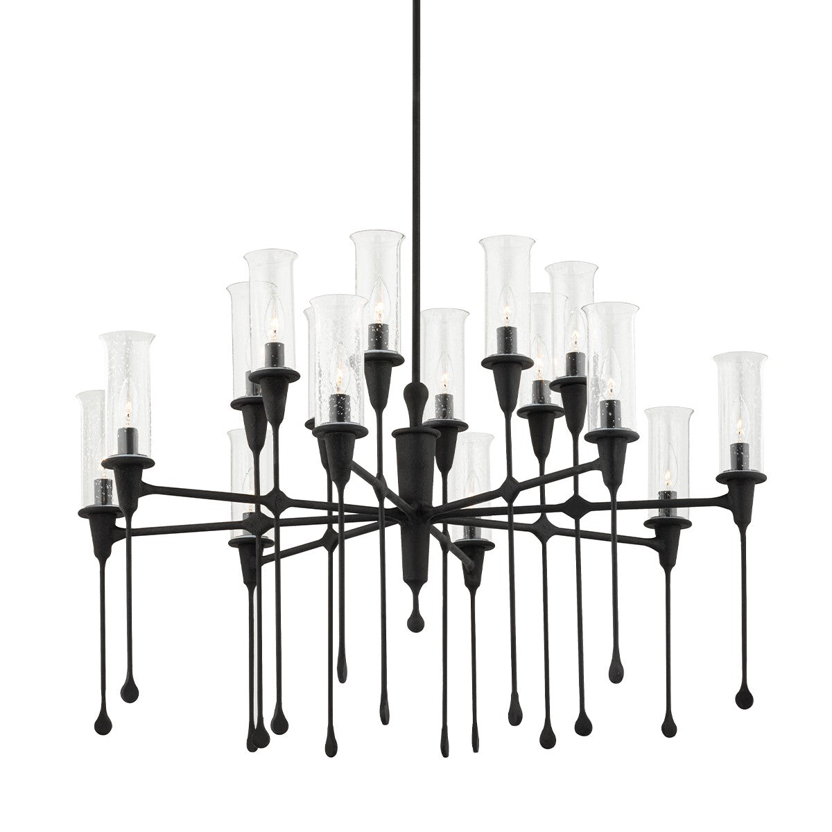 Hudson Valley - 4142-BI - 16 Light Chandelier - Chisel - Black Iron